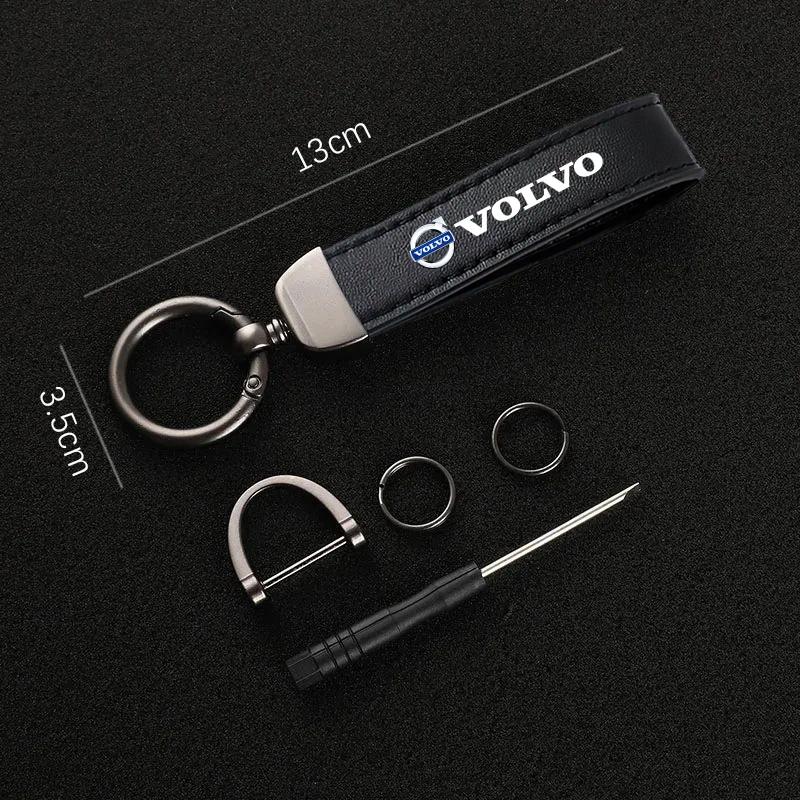 Volvo Кожаная брелок-ключница для автомобиля из цинкового сплава, аксессуары для брелока авто для Xc60 Xc90 V40 V60 S60 V50 V90 S80 C40 XC40 V70 XC70 C30 C70