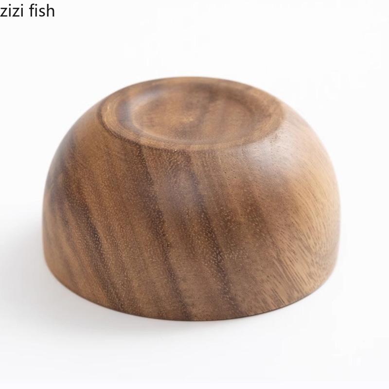 Simplicity Creative Acacia Wooden Bowl Restaurant Wooden Dessert Bowl Salad Bowl Pasta Bowl Snack Bowl Featured Tableware