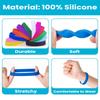 [GOGO] Silicone Band Set of 12 Rubber Wristband Waterproof Soft