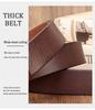Men's Genuine Leather Belt with Copper Buckle, Thick and Durable, Versatile for Denim, Trendy Cowhide Design