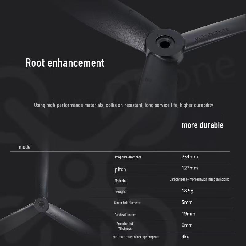Dongmei Hangfei 10-inch 3-Blade Carbon Fiber Nylon Propellers