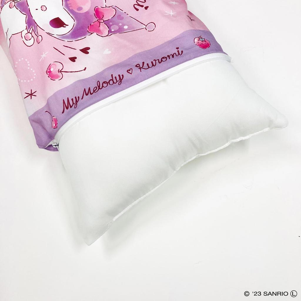 MORIPiLO Наволочка Morishita Sanrio My Melody 40x30 см, моющаяся, SANRIO Character Goods, фиолетовая 4621224, детская, Куроми-тян, прибл.