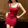 Платье на подтяжках Женское Летнее Темперамент Новая Талия Стройнящее Сексуальное Острое Короткая Юбка