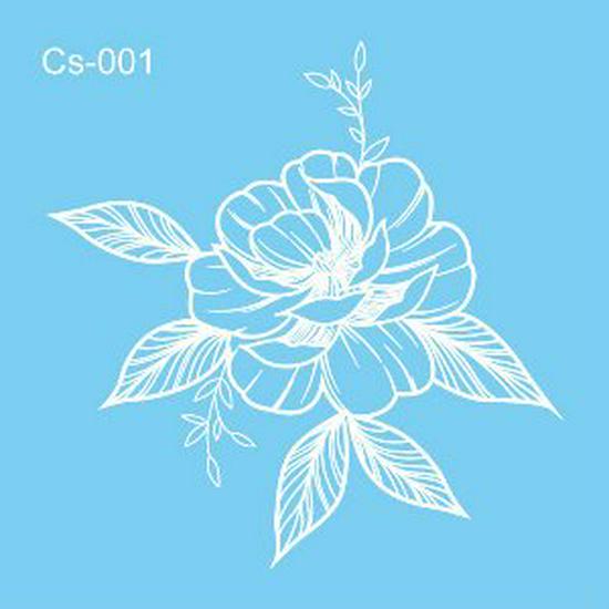 Trendy White Flower Temporary Tattoo Stickers for Face & Arm