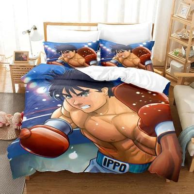 Модный комплект постельного белья с 3D-печатью в стиле аниме Hajime No Ippo, односпальная кровать, двуспальная кровать размера «king-size», комплект постельного белья для взрослых и детей, комплект пододеяльников