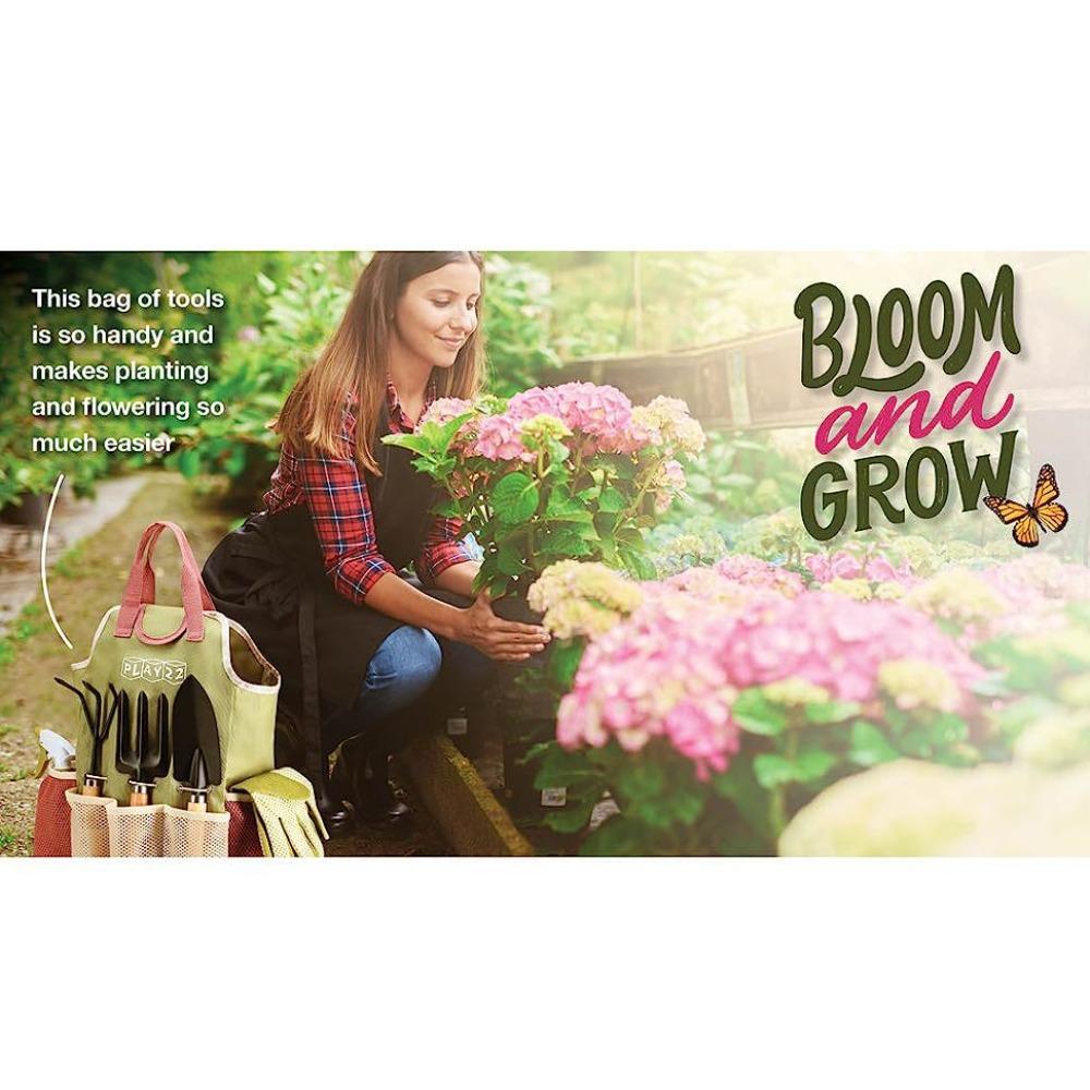 Gardening tools, 10 piece set, gardening tool kit, with bag and gloves, men's and women's gardening tool gifts