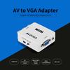 AV в VGA Адаптер 1080P HD Мини VGA Конвертер ABS Корпус Видео Конвертер для STB Компьютера (белый)