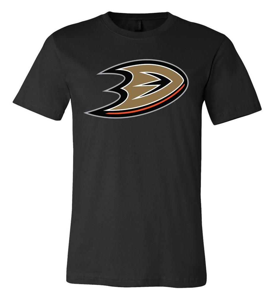 Футболка с основным логотипом команды Anaheim Ducks S-6XL Отслеживание!! Футболка Unisex