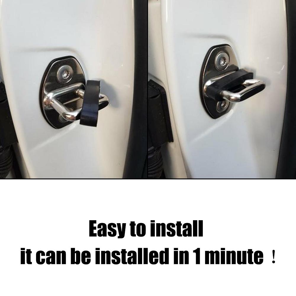 4X Car Door Lock Sound Deadener Damper Buffer For Renault Logan 2 / Sandero 2 2014 – 2022 Rattling Screaks Quiet Noise Deaf Seal