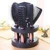 5pcs/set Anti-slip Massager Comb Mirror Set Anti-static Hair Brush with Holder Salon