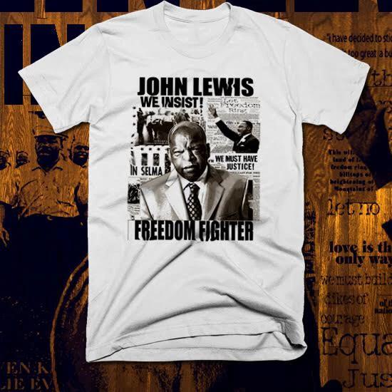 John Lewis футболка месяц черной истории доктор Мартин Лютер Кинг Марш в Сельме Новая футболка