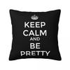 Keep Calm Queen Crown Letter Pillowcase Cushion Comfort Throw Pillow Sofa Decorative Cushions Used for Home Bedroom Living Room
