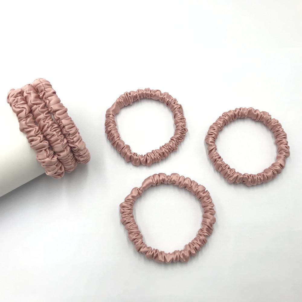Модная искусственная шелковая тонкая резинка для волос из высококачественного атласа, толстый кишечник, круг, женская завязка для волос, украшение для волос