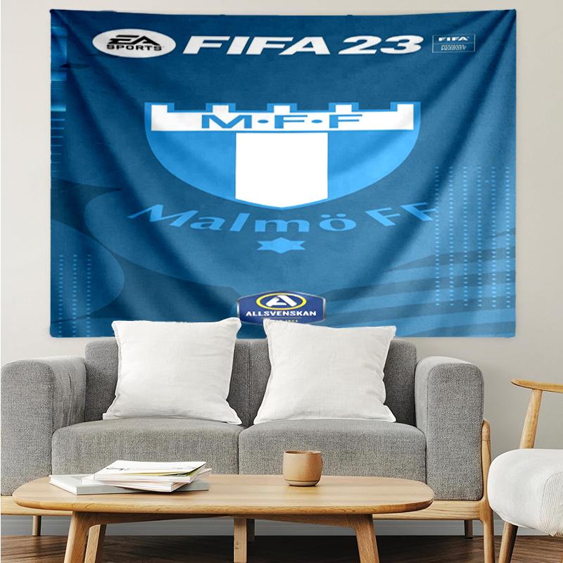 Malmö Ff Crest Design Tapestry Accessories Playroom Tapestry, for Bedroom,Livingroom, dormitory Room Wall Decor Fan Birthday Gifts