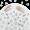 1 Набор Случайные Белые Переливающиеся Снежинки Смоляные Украшения для Ногтей DIY Маникюр Безопасное Смоляное Изделие