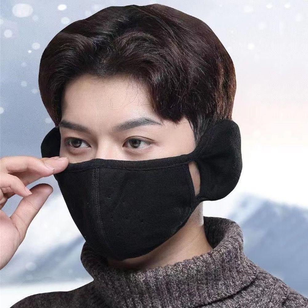 Winter Earlap Breathable Warm Masks Ear Warmer Cold-proof Earmuffs Fleece Mouth Cover