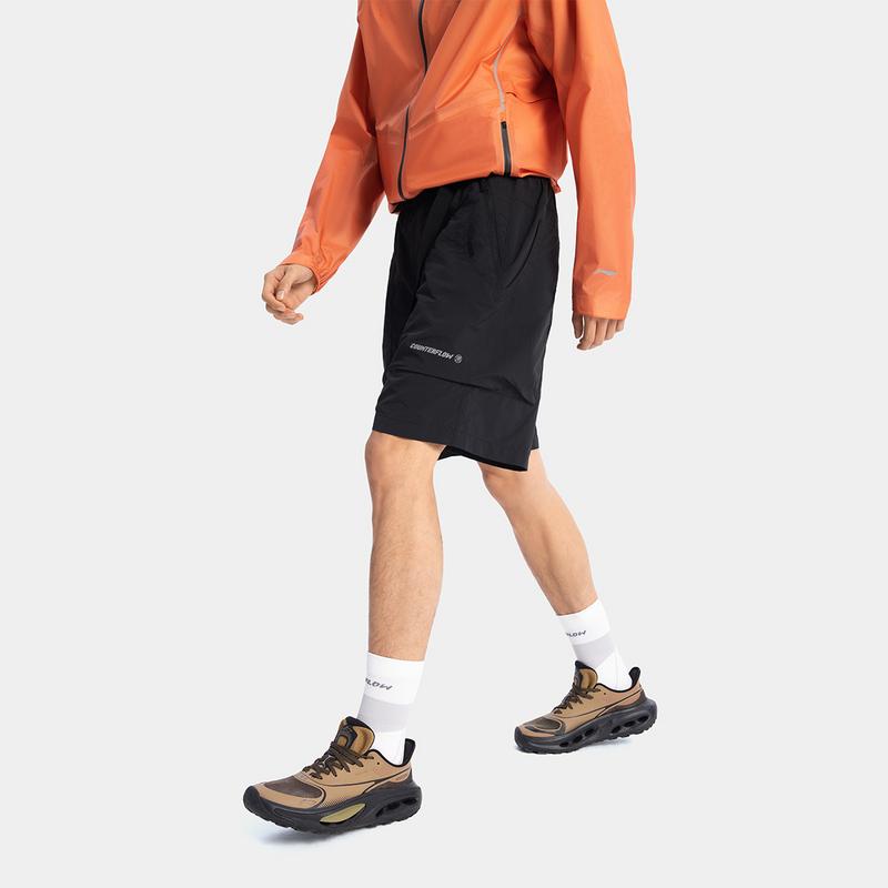 Li Ning CF Повседневные Простые Водоотталкивающие Однотонные Быстросохнущие Спортивные Шорты Мужские шорты Черный AKSV241-4