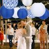 9 Pcs Blue And White Chinoiserie Lantern Hanging Round Paper Lantern Decoration for Wedding Birthday Party Ceiling Decor
