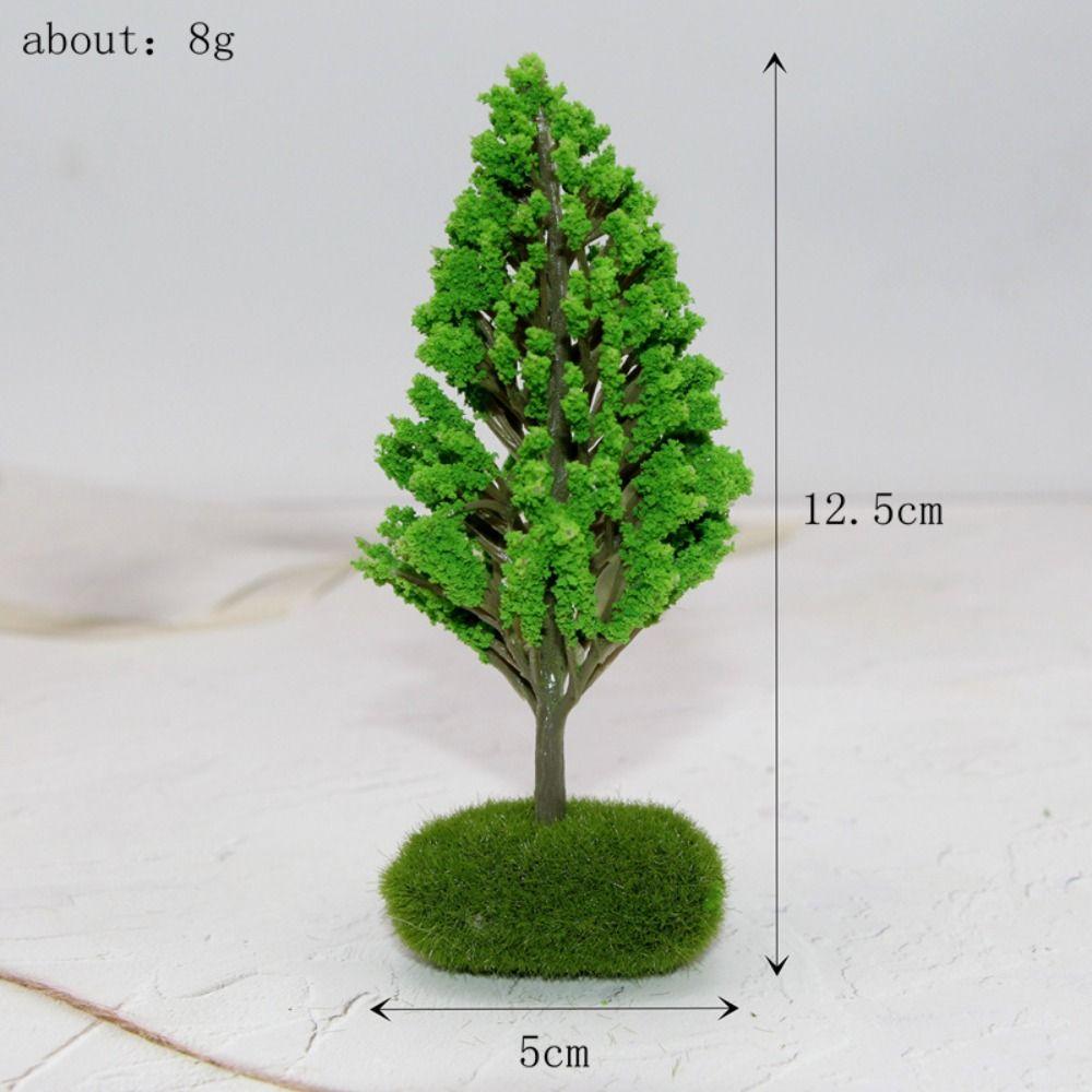 Artificial Moss Rocks/Wooden Base Model Trees Natural Green Dollhouse Mini Tree Building Model