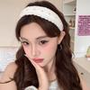 Beige Headband Wide Edge Pearl Hair Band Elegant Hair Hoop  Hair Women Accessories