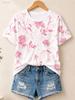 Women's Summer Tops Prints Floral Graphic Plants Elegant Vintage Stylish Short Sleeve Crew Neck Round Neck Regular Tops