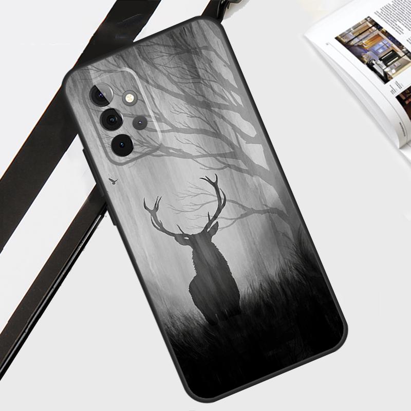 Animal Deer Art Case For Samsung Galaxy A54 A34 A14 A56 A36 A26 A16 A06 A12 A22 A32 A52 A13 A53 A15 A35 A55