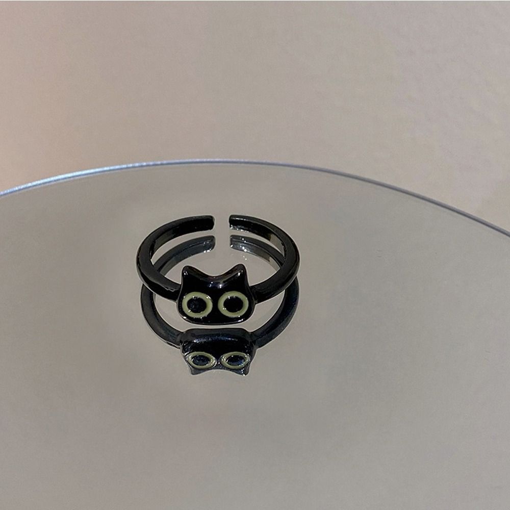 Цинковый сплав цинка нишевый дизайн кролик модные ювелирные изделия кольцо Харадзюку корейский стиль кольцо женское открывающееся кольцо