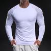 Spring New Long-sleeved Men's Muscle-looking Shirt Casual and Fashionable Sports Slim Fitness Clothing Outdoor Top