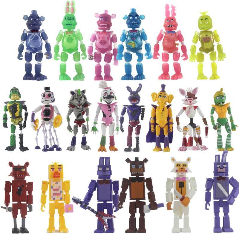 Нежное прикосновение Персонажи Fnaf Светящееся освещение Фигурки Действия Идеальный Подарок