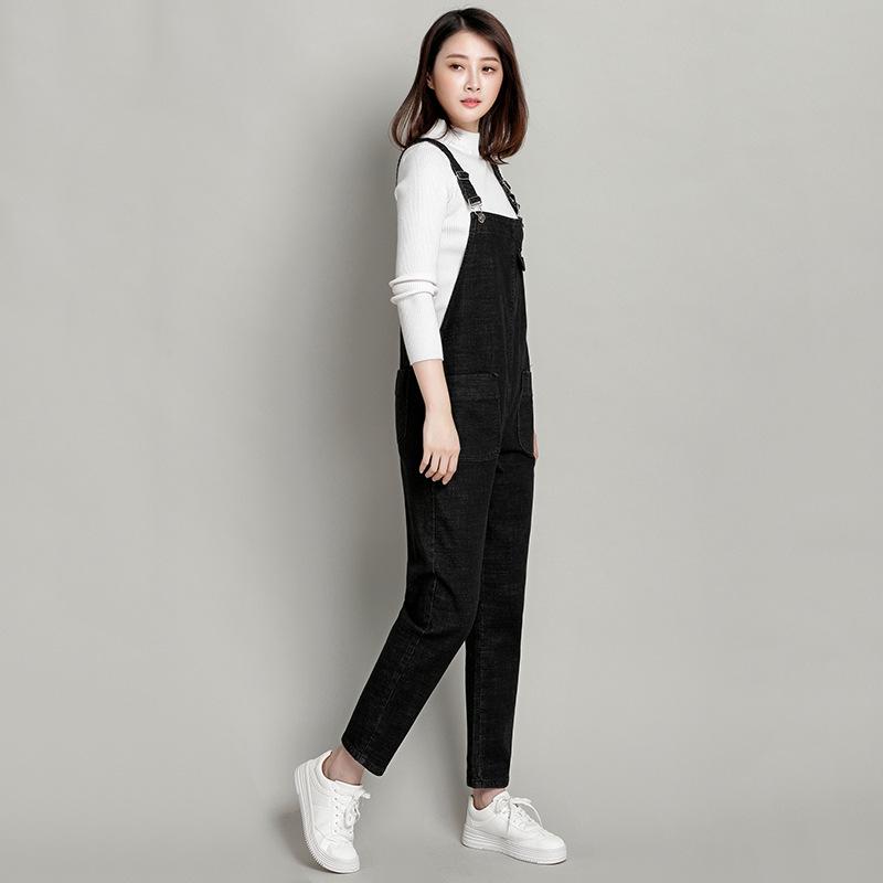 Женские весенне-осенние джинсы-комбинезон большого размера 8XL, модные, свободные, с карманами, на лямках