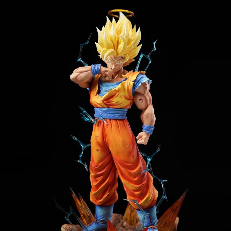 Dragon Ball 34cm Super Saiyan 2 Son Goku Premium Version Light-Up Action Figure Anime Model Toy With Base Home Ornament Boy Gift