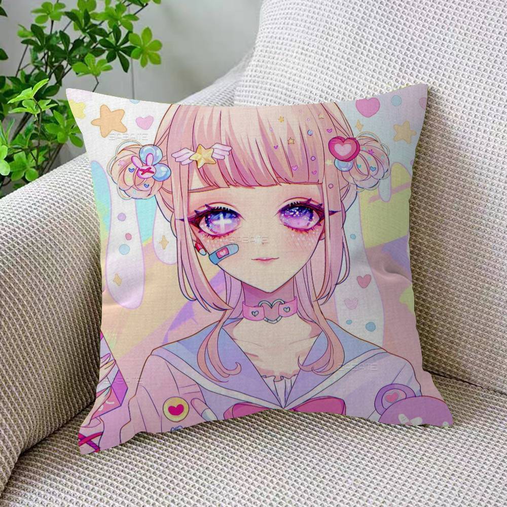Popular Classic Anime Ins Girl Cushion Cover Decorative Pillow Sofa Home Decor Case Pillow Cases