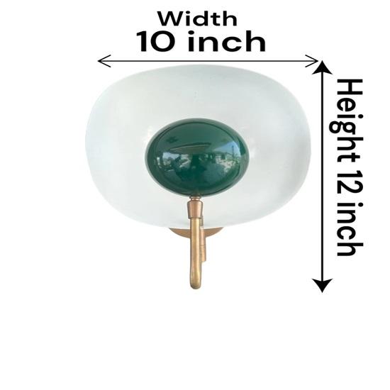 30.48 Cm Green Mid Century Modern Brass Wall Sconce Industrial Style Bathroom, Bedroom Light Ball Reproduction Lamp