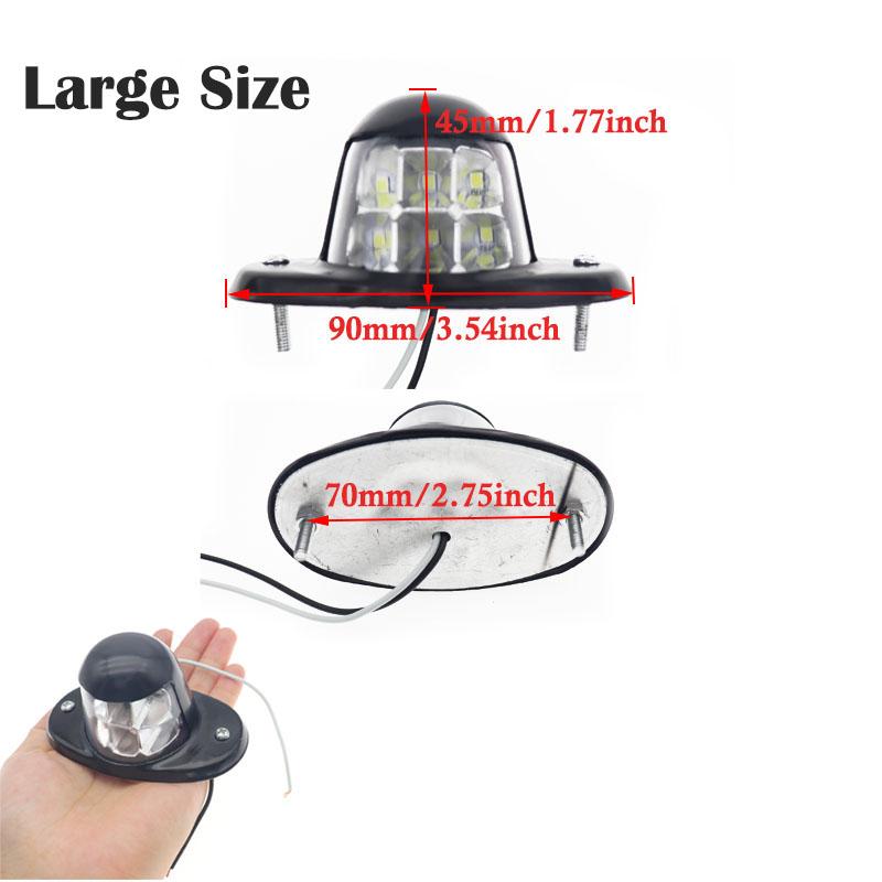 Универсальный фонарь подсветки номерного знака 12 В/24 В 6 светодиодов для легковых автомобилей, автофургонов, грузовиков, прицепов, ступенек, белый