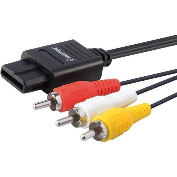 Câble Audio Vidéo AV - INSTEN - 1,8 m - Composite - Pour Super Nintendo SNES/N64/GameCube