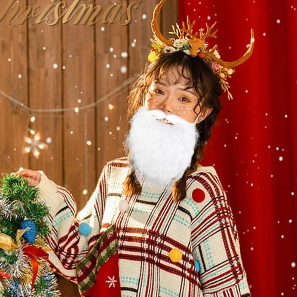 1pcs Costume Prop Santa Claus Beard Disguise Santa Santa Beard Costume Quality Simulated Beard Xmas