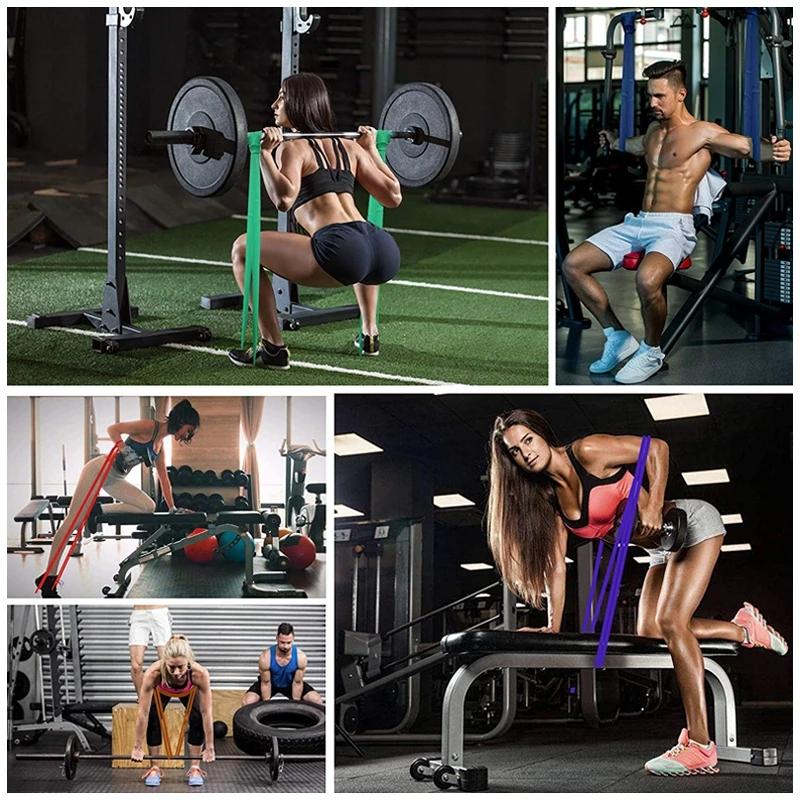 Эспандеры 208 см, эластичные ленты для фитнеса, вспомогательные ленты для домашнего спортзала, йоги, тренировок, расширитель, оборудование для силовых тренировок