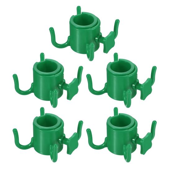 5Pcs Adjustable Beach Umbrella Hook 4-prongs Plastic Hanger for Towels Hats Sunglasses Bags Compact Beach Gear Organizer Hook for Poolside Camping