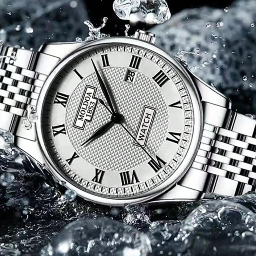 New Men's Watch with Fashionable Style, Sunny, Stable, Mature, Elegant Temperament, Calendar, and Men's Quartz Watch