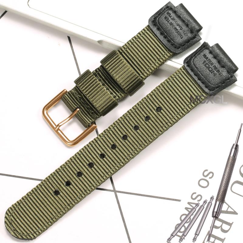 Ремешок для Casio G-Shock GA100/110/120/150/200/400 GD-100/110/120 DW-5600 GW-6900 Браслет 16 мм Нейлоновый ремешок