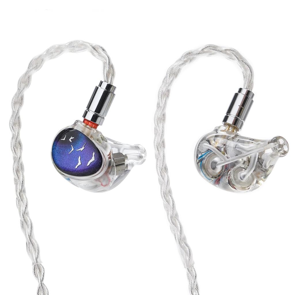 HiFiGo Kinera Celest PhoenixCall 1 6mm Microplanar Driver 5 Hybrid Driver Earphones DD+2BA+2 In-Ear Monitor, In-Ear (3.5mm, Transparent)