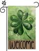 Welcome St. Patrick's Green Clover Garden Ag 12x18 Double-sided Burlap Home Outdoor Patio St. Patrick's Day Happy YYD EEZ