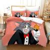 Cartoon T-Tom Mouse and Cat Bedding Set J-Jerry Duvet Cover Bed Set Quilt Cover Pillowcase Comforter king Queen Size Boys Adult