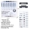 Blue Fruit M510 Soft Head Acrylic Marker Pen Set - 9 Colors for Art, Painting, and Graffiti
