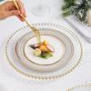 European Ceramic Steak Plate Household Tableware Golden Bead Ceramic Plate Western Food Plate Banquet Dessert Plate Kitchen