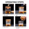 Набор для копчения коктейлей и виски Old Fashioned Bourbon с ароматизированной щепой для копчения, инфузер для напитков, подарки для любителя коктейлей