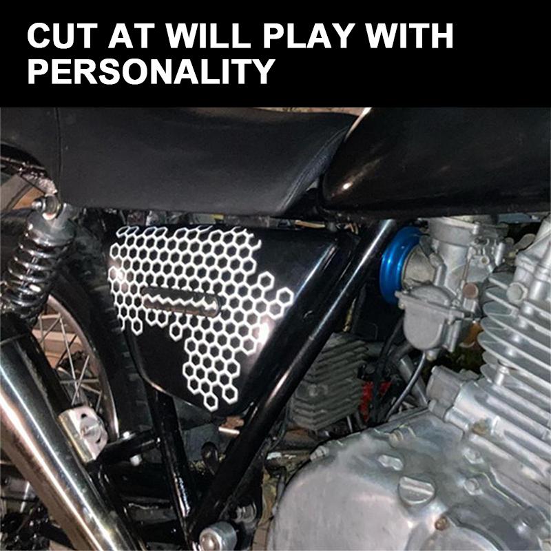 SEAMETAL Сотовая наклейка на мотоцикл, наклейки на шлем, наклейки на шлем, водонепроницаемые