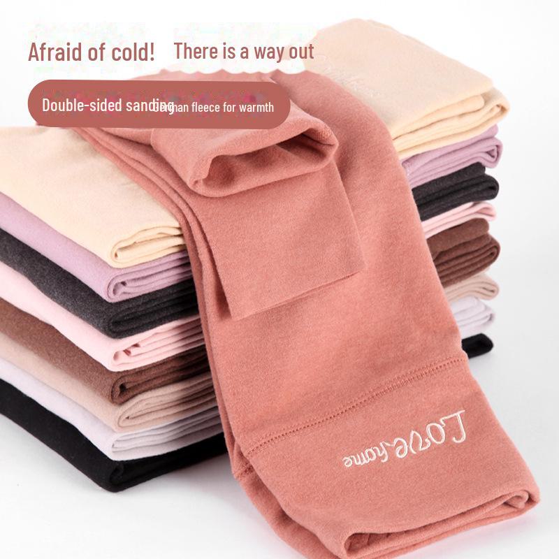 Женские леггинсы из утолщенного бархата с высокой талией - бесшовные, теплые, осенне-зимняя одежда