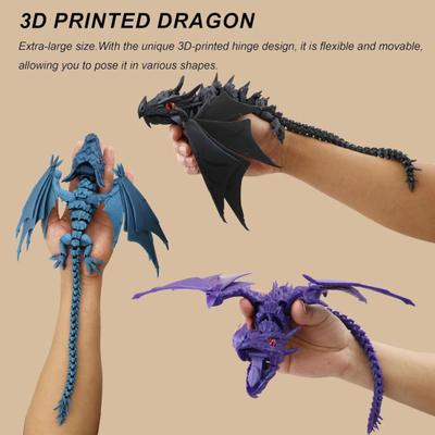 3D-печатная фигурка летающего дракона с подвижными суставами, фигурка крылатого дракона, шарнирная модель дракона, игрушка-непоседа, настольное украшение, орнамент