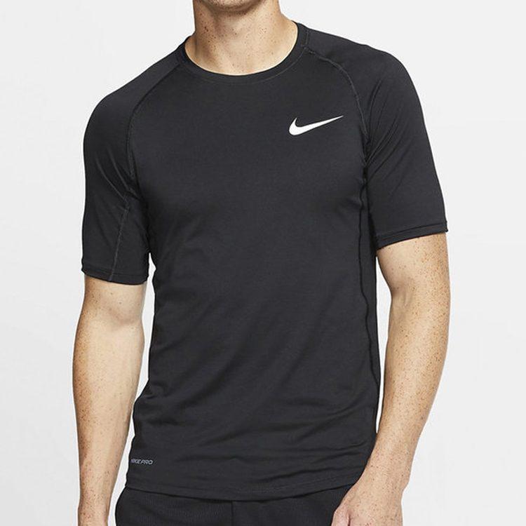 Nike Футболки Мужские Черные С Круглым Вырезом Умеренный Прямой Крой BV5634-010
